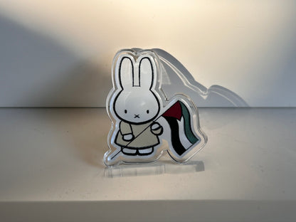 miffy pro-Palestine acrylic pins