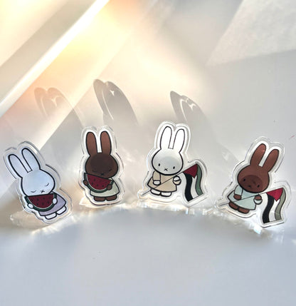 miffy pro-Palestine acrylic pins