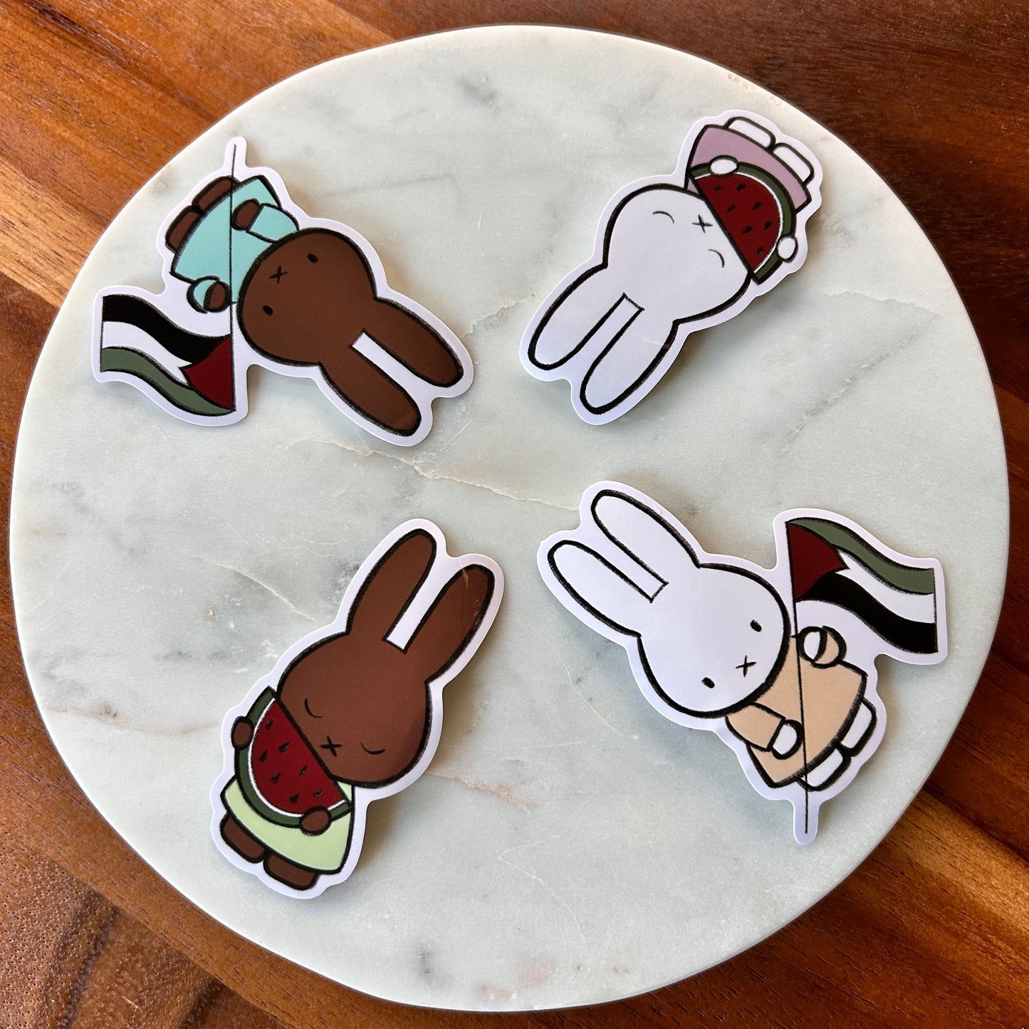 miffy pro-Palestine vinyl stickers