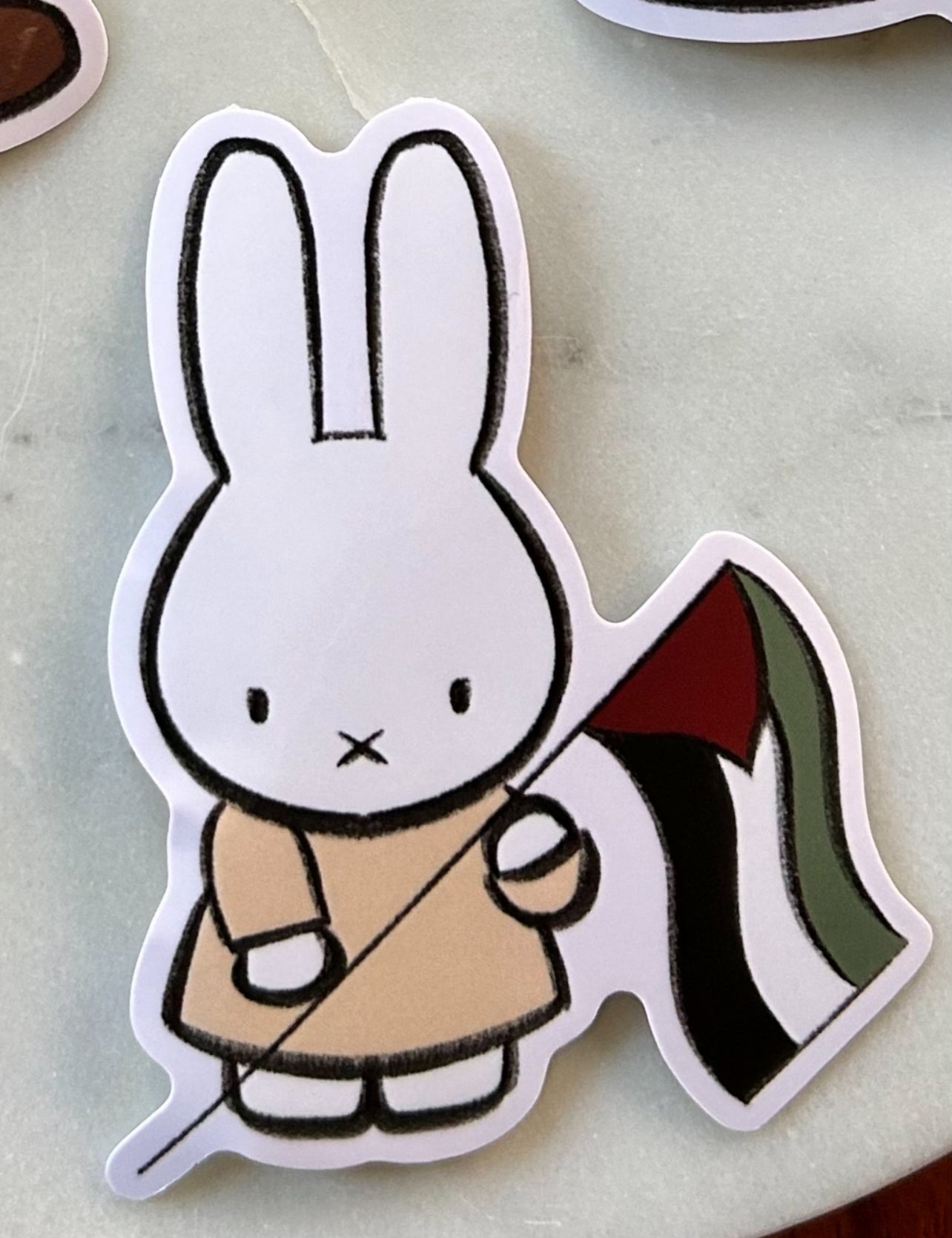 miffy pro-Palestine vinyl stickers