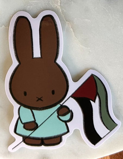 miffy pro-Palestine vinyl stickers